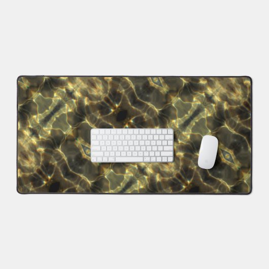 Golden Water Elegant Abstract Bureaumat (Keyboard & Muis)