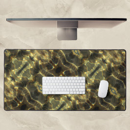 Golden Water Elegant Abstract Bureaumat