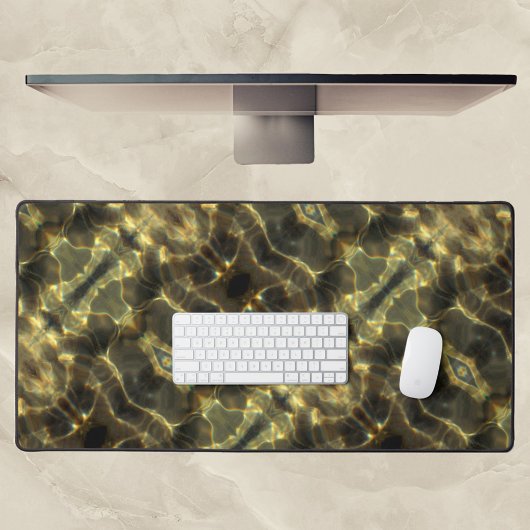 Golden Water Elegant Abstract Bureaumat