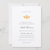 Golden Waterverf Bee Vrijgezellenfeest Kaart (Voorkant)