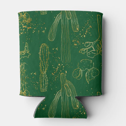 Golden Waterverf Cacti Blikjeskoeler (Achterkant)