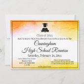 Golden Waterverf High School Class Reunion Kaart (Voorkant)