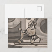 Golden Waterverf Poodle Briefkaart (Voorkant / Achterkant)