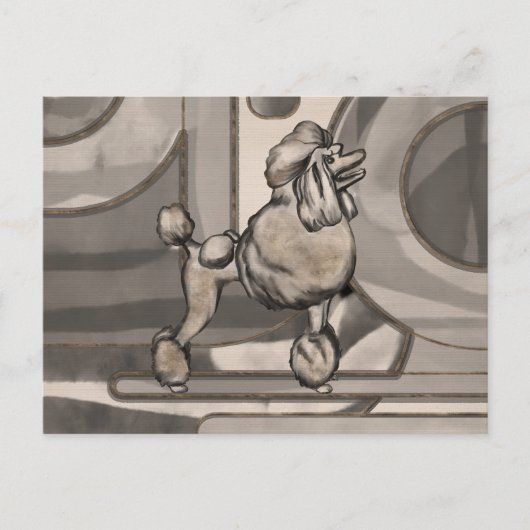 Golden Waterverf Poodle Briefkaart (Voorkant)