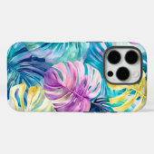 Golden Waterverf Tropical Leaves Paradise Case-Mate iPhone Case (Achterkant (horizontaal))