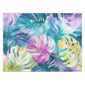 Golden Waterverf Tropical Leaves Paradise Tafelkleed (Voorkant (Horizontaal))