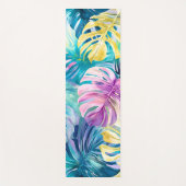 Golden Waterverf Tropical Leaves Paradise Yogamat (Voorkant)
