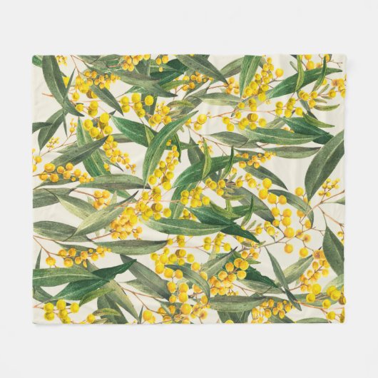 Golden Wattle (Acacia pycnantha) is de Australisch Fleece Deken (Voorkant (Horizontaal))
