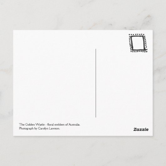 Golden Wattle Briefkaart (Achterkant)