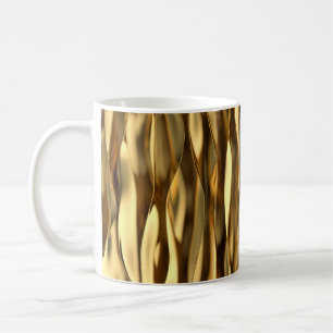 Golden Wave 3D render. Koffiemok