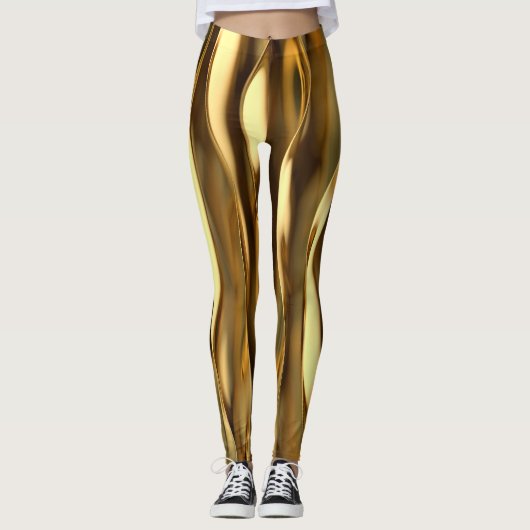 Golden Wave 3D render. Leggings (Voorkant)