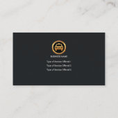 Golden Wave Curve Elegant Cyan Grunge Taxi Visitekaartje (Achterkant)