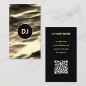 Golden wave faux vloeibaar goud textuur DJ Visitekaartje (Voorkant / Achterkant)