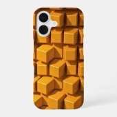 Golden Wave Gradient iPhone 16 Hoesje – Luxe Amber (Achterkant)