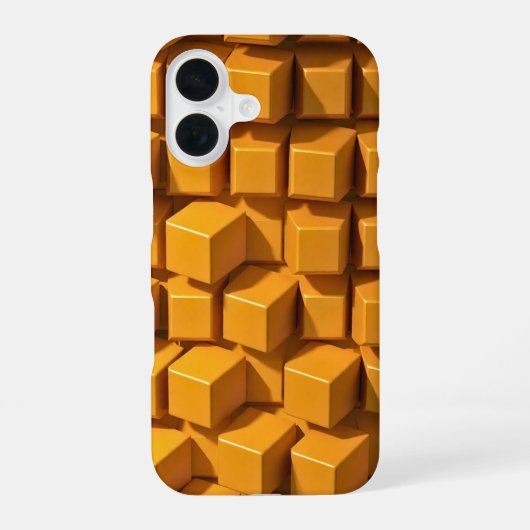 Golden Wave Gradient iPhone 16 Hoesje – Luxe Amber (Achterkant)