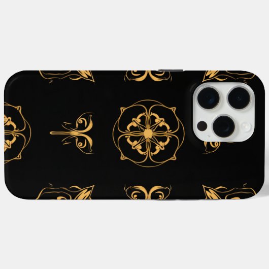 Golden Wave iPhone hoesje (Achterkant (horizontaal))