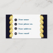 Golden Wave on White Design Visitekaartje (Achterkant)