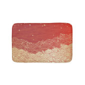 Golden Wave Paper Texture Pattern Badmat (Voorkant)