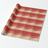 Golden Wave Paper Texture Pattern Cadeaupapier (Uitgerold)