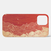 Golden Wave Paper Texture Pattern Case-Mate iPhone Case (Achterkant (horizontaal))