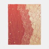 Golden Wave Paper Texture Pattern Fleece Deken (Voorkant)