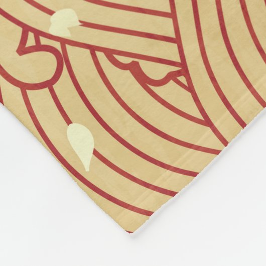 Golden Wave Paper Texture Pattern Fleece Deken (Hoek)