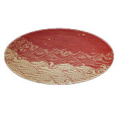 Golden Wave Paper Texture Pattern Snijplank (Hoek)