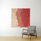 Golden Wave Paper Texture Pattern Wandkleed (In Situ (horizontaal))