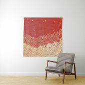 Golden Wave Paper Texture Pattern Wandkleed (In situ)