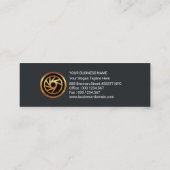 Golden Wave Stylish Brown Grunge Logistics Mini Visitekaartje (Achterkant)