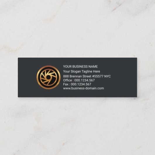 Golden Wave Stylish Brown Grunge Logistics Mini Visitekaartje (Achterkant)