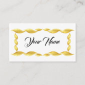 Golden Wave voor Metallic Blue Design Visitekaartje (Achterkant)