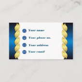 Golden Wave voor Metallic Blue Design Visitekaartje (Voorkant)