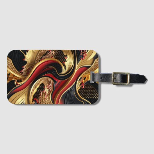 Golden Waves Bagagelabel (Voorkant (horizontaal))