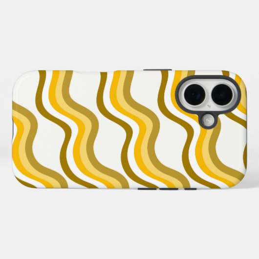 Golden Waves Pattern Case-Mate iPhone Case (Achterkant (horizontaal))