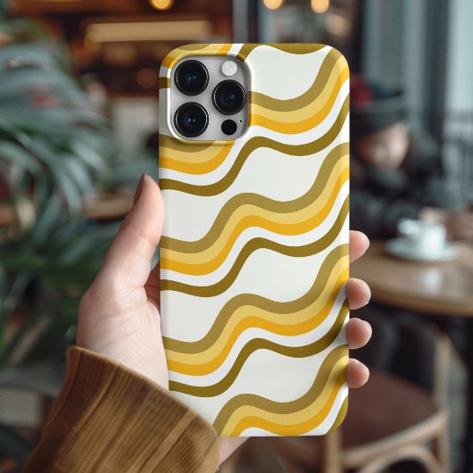 Golden Waves Pattern Case-Mate iPhone Case