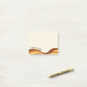 Golden Waves Post-it® Notes (Op bureau)