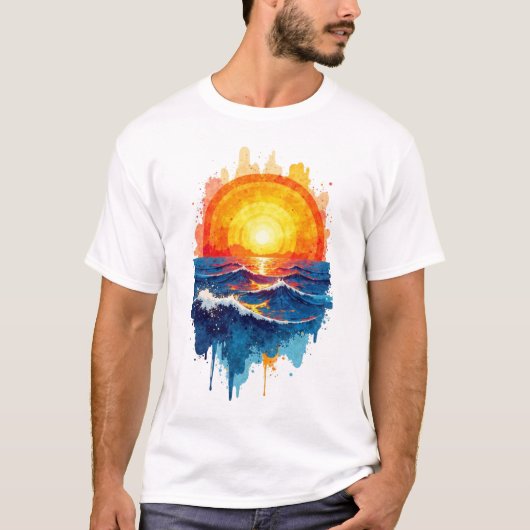 Golden Waves T-shirt (Voorkant)