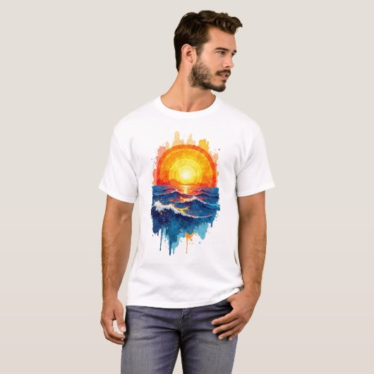 Golden Waves T-shirt (Voorkant volledig)