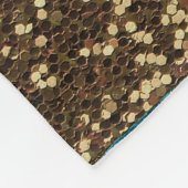 Golden Waves Under Moonlit Mountains Fleece Deken (Hoek)