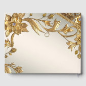 Golden Wavy Leaves Floral Gastenboek (Achterkant)