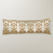 Golden Wavy verlaat Bloemen Body Pillow Lichaamskussen (Achterkant)