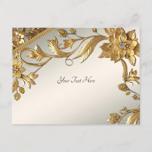 Golden Wavy verlaat Floral Briefkaart