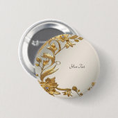 Golden Wavy verlaat Floral Button (Voorkant /achterkant)
