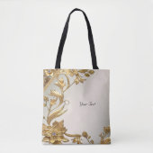 Golden Wavy verlaat Floral Canvas tas (Voorkant)