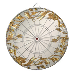 Golden Wavy verlaat Floral Dartboard Dartbord