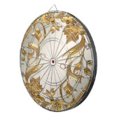 Golden Wavy verlaat Floral Dartboard Dartbord (Voorkant Rechts)