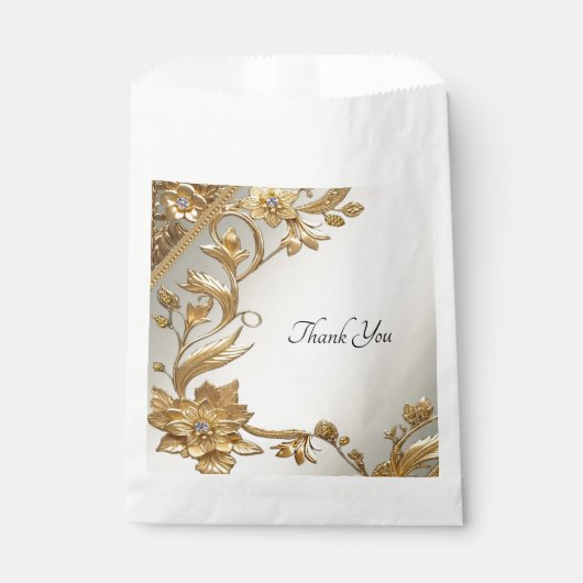 Golden Wavy verlaat Floral Favoriet Bag Bedankzakje (Voorkant)
