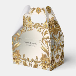 Golden Wavy verlaat Floral Favoriete Box Bedankdoosjes