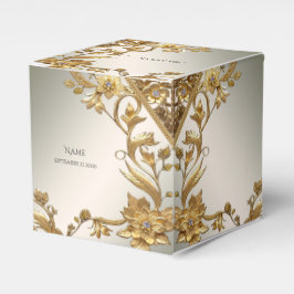 Golden Wavy verlaat Floral Favoriete Box Bedankdoosjes
